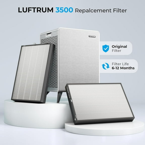 C3500 Air Purifier Replacement Filter Set - 1 Ture HEPA Filter and 1 Activated Carbon Filter
