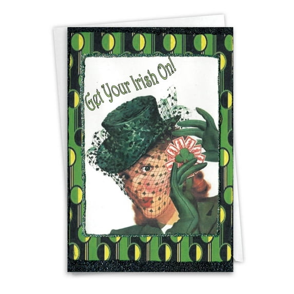 C3583SPG Funny St. Patrick's Day Card 'Irish On' with Envelope by NobleWorks