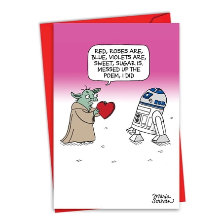 C3591VDG Hilarious Valentine's Day Card 'Roses Are Blue' with Envelope by NobleWorks