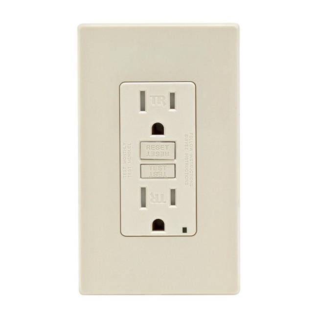 C36-GFTR1-0PT 15 amp Self Test GFCI Receptacle  Light Almond