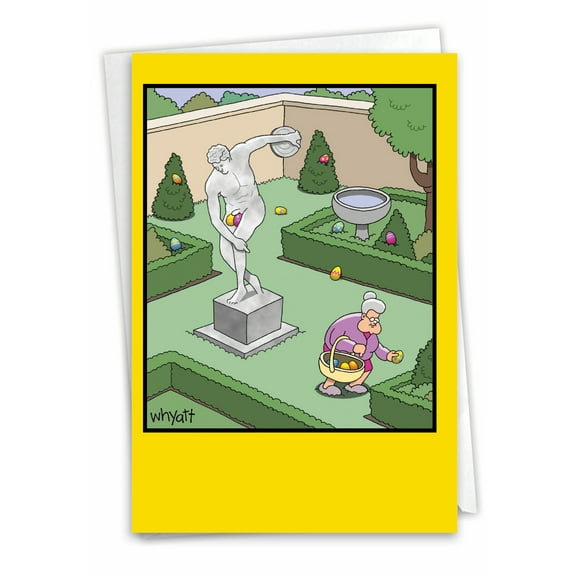 C3631EAG Funny Easter Card 'Ball Eggs' with Envelope by NobleWorks