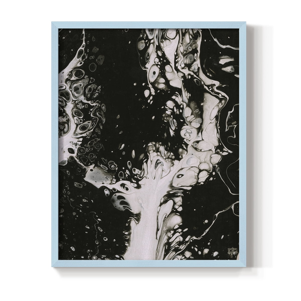 C37 Framed Print in Blue Solid Wood Framed Print No Nail Hanging
