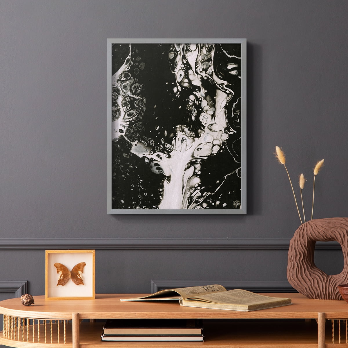 C37 Framed Print in Gray Solid Wood Framed Print No Nail Hanging