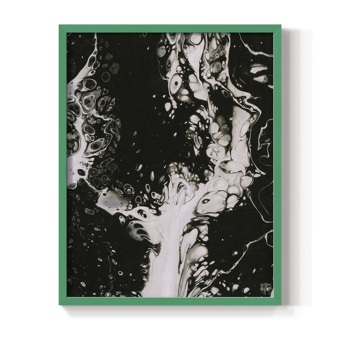 C37 Framed Print in Green Solid Wood Framed Print No Nail Hanging