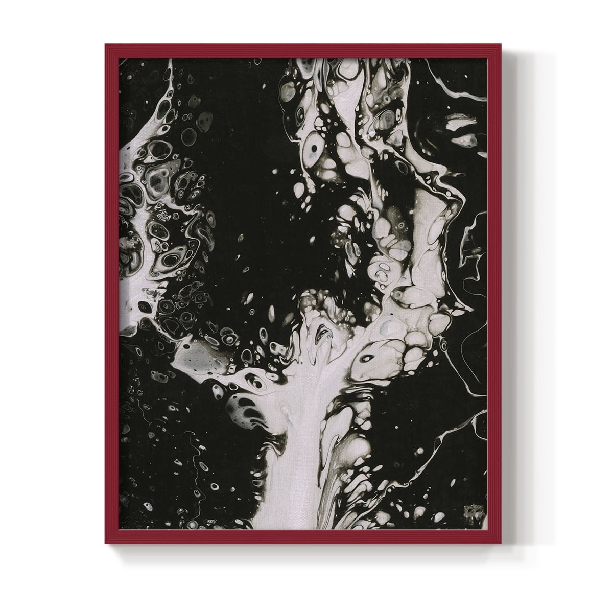 C37 Framed Print in Red Solid Wood Framed Print No Nail Hanging