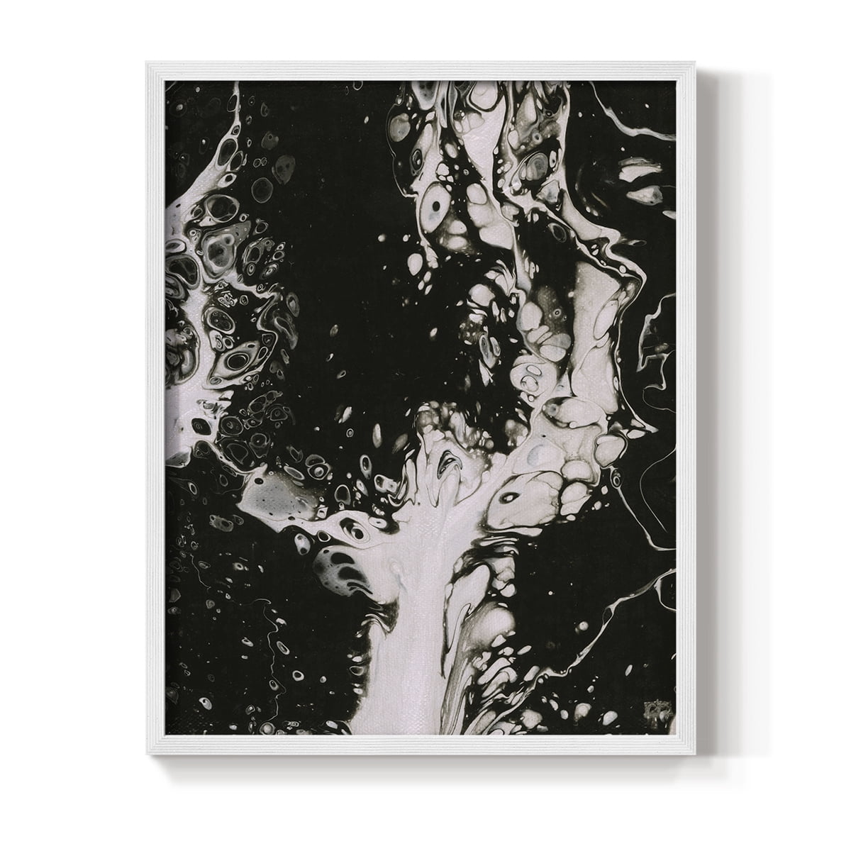 C37 Framed Print in White Solid Wood Framed Print No Nail Hanging