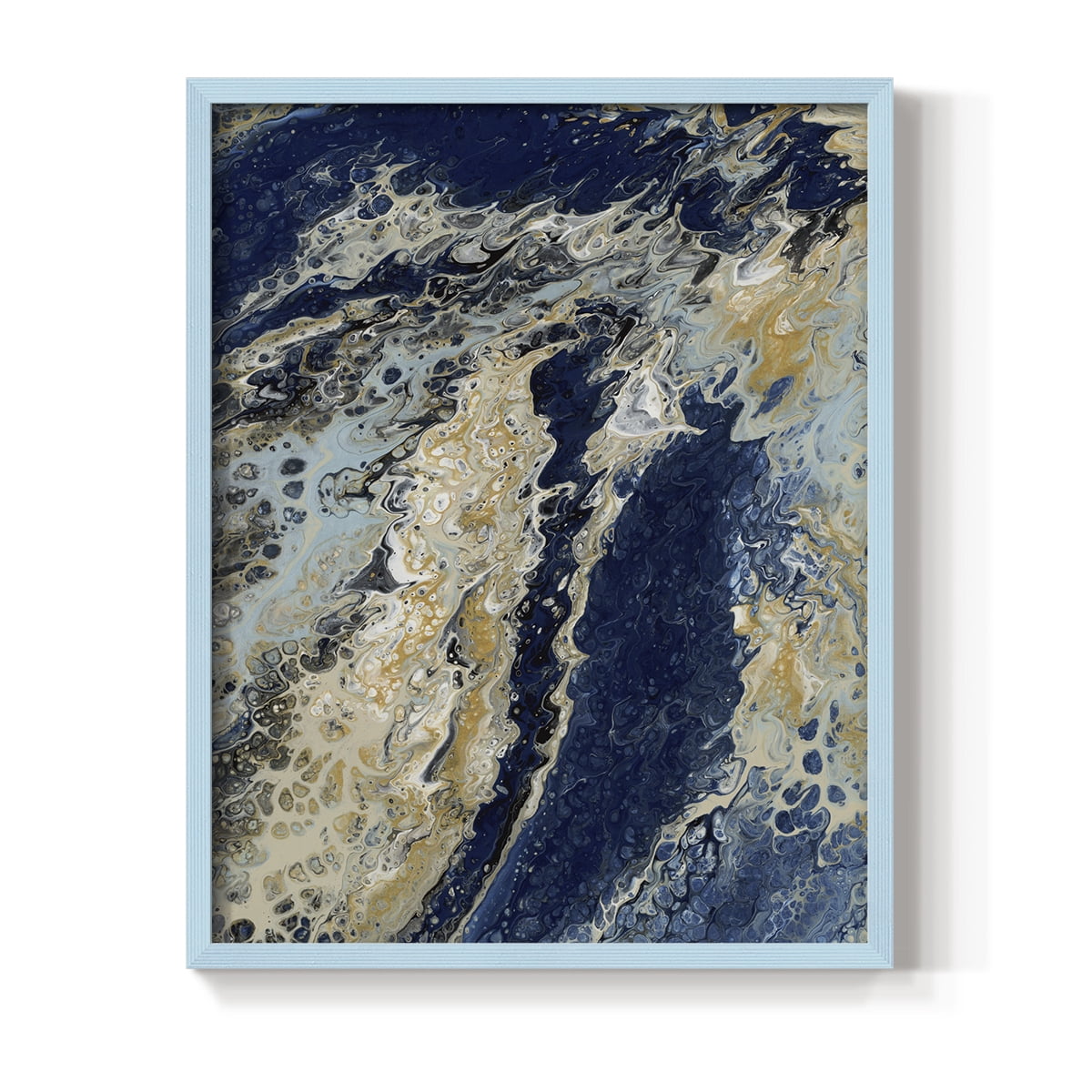 C39 Framed Print in Blue Solid Wood Framed Print No Nail Hanging