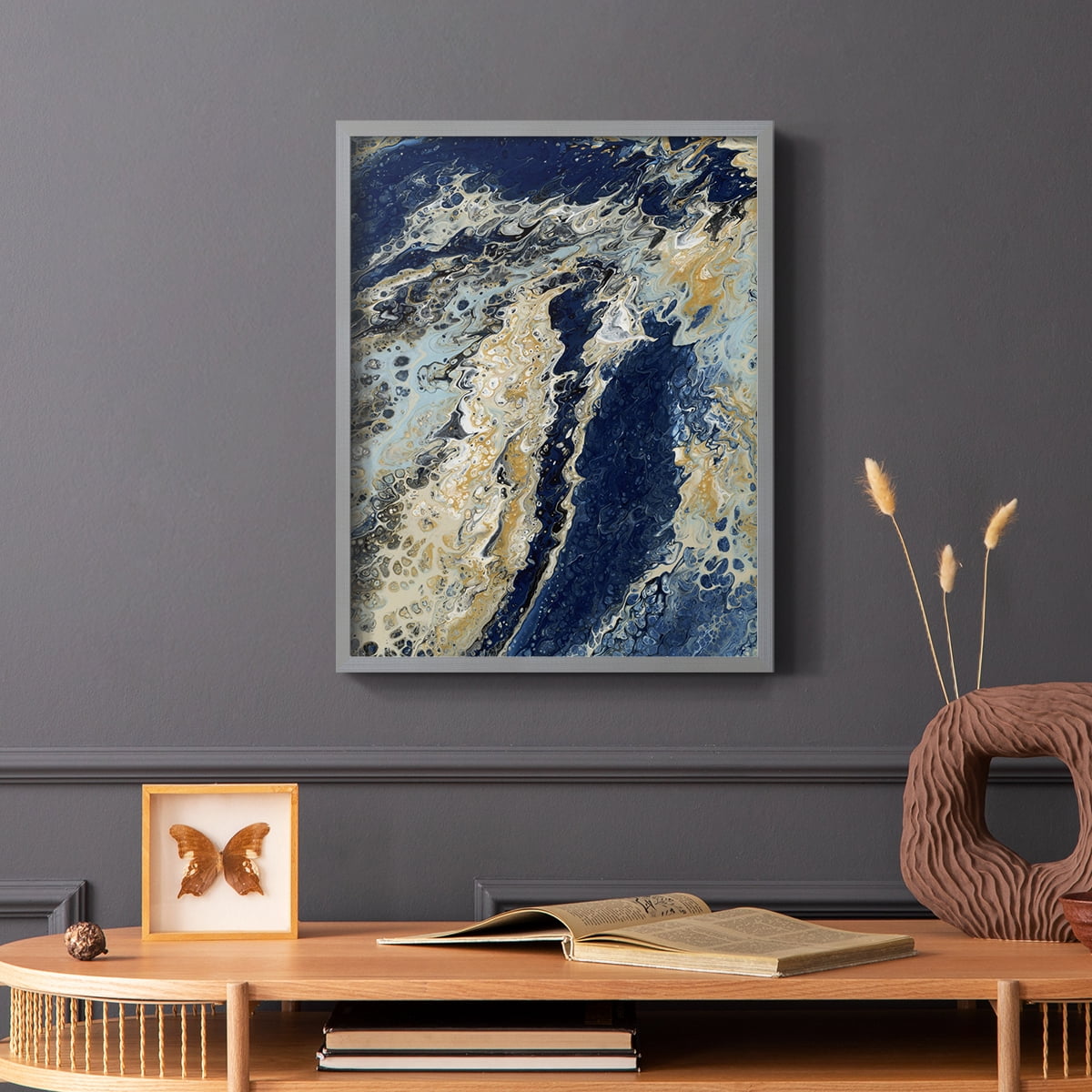 C39 Framed Print in Gray Solid Wood Framed Print No Nail Hanging