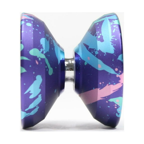 C3yoyodesign Epiphanion Yo-Yo - William Chow Design - Full Size Metal YoYo (Purple/Blue/Pink Splash)
