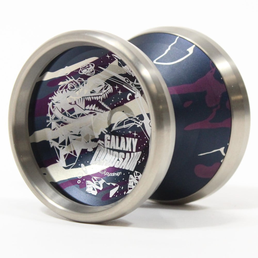 C3yoyodesign Galaxy Dinosaur Yo-Yo - Titanium Ring Bi-Metal YoYo