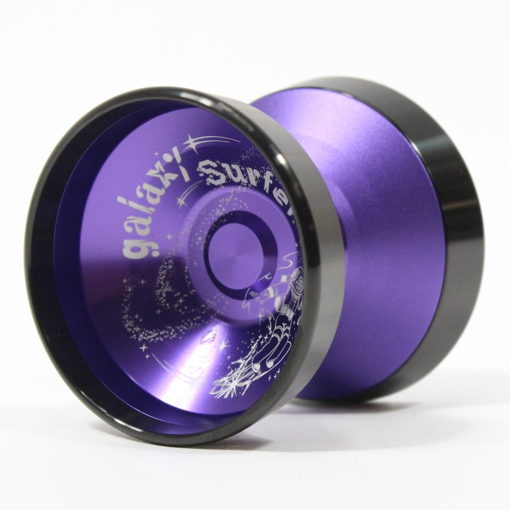 C3yoyodesign Galaxy Surfer Yo-Yo - Wide Rimmed Bi-Metal YoYo (Purple with Black Rim)