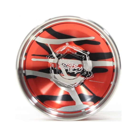 C3yoyodesign Hydrogen Crash Yo-Yo - Bi-Metal YoYo (Red with Black/Silver Splash)