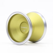 C3yoyodesign Progressiver Yo-Yo - Bi-Metal - High Performance YoYo Yellow with Sandblasted Silver Ring