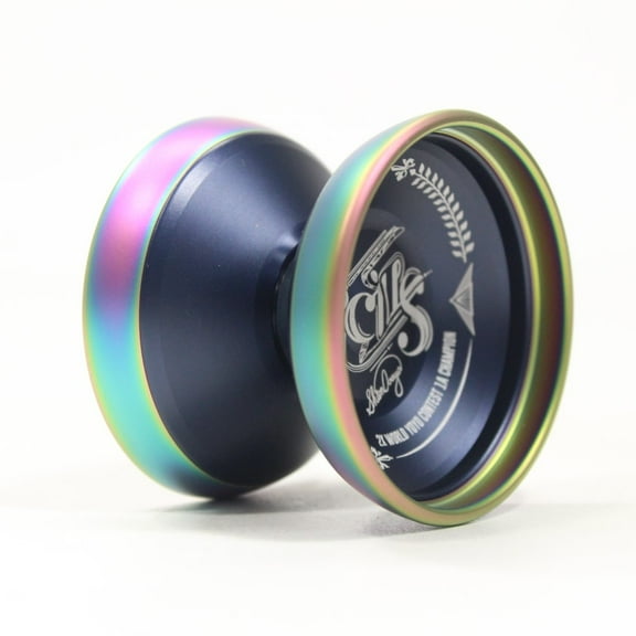 C3yoyodesign Socius Yo-Yo - Bi-Metal - Shion Araya Signature YoYo (Midnight Blue with Rainbow Rim)