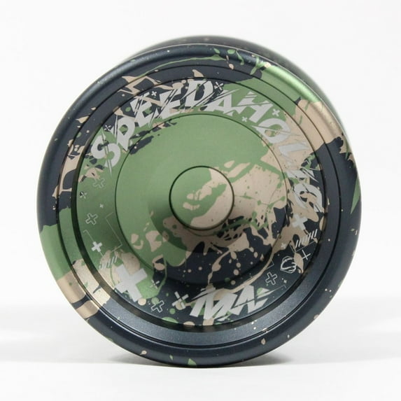 C3yoyodesign Speedaholic MN Yo-Yo - Monometal Version of Speedaholic YoYo Series (Green Navy Blue Splash)