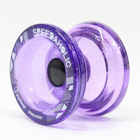 C3yoyodesign Speedaholic Yo-Yo - Polycarbonate Plastic Beginner YoYo (Glitter Purple)