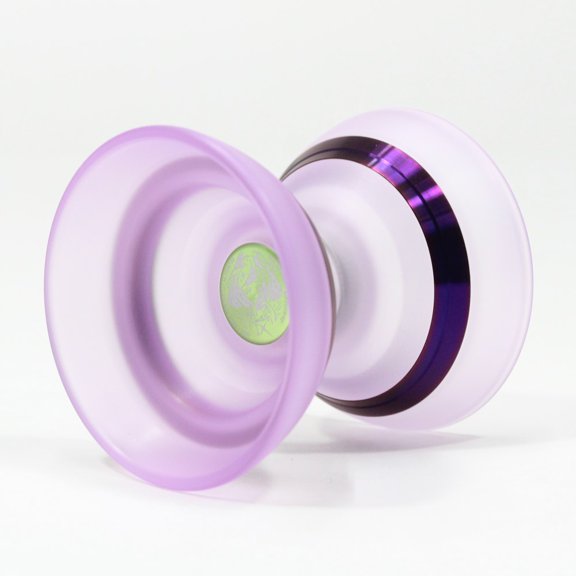 C3yoyodesign Stellar IX Yo-Yo - Polycarbonate with Stainless Steel Ring - Sora Ishikawa Signature YoYo (Translucent Purple with Purple Ring)