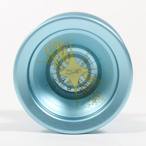 C3yoyodesign Zillion Yo-Yo - Monometal - Large Diameter and Wide Bodied YoYo (Light Blue Yellow Splash)