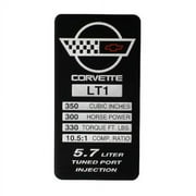 C4 Corvette 1992 LT1 معرف المحرك المواصفات لوحة البيانات المعدنية