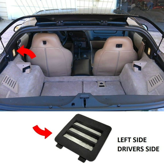 C4 Corvette Coupe Interior Courtesy Light Bezel and Lens Left Side Fits: 84-96 Corvette Coupes