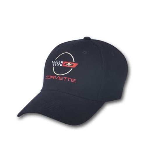 C4 Corvette Emblem Black Cotton Hat - Adult
