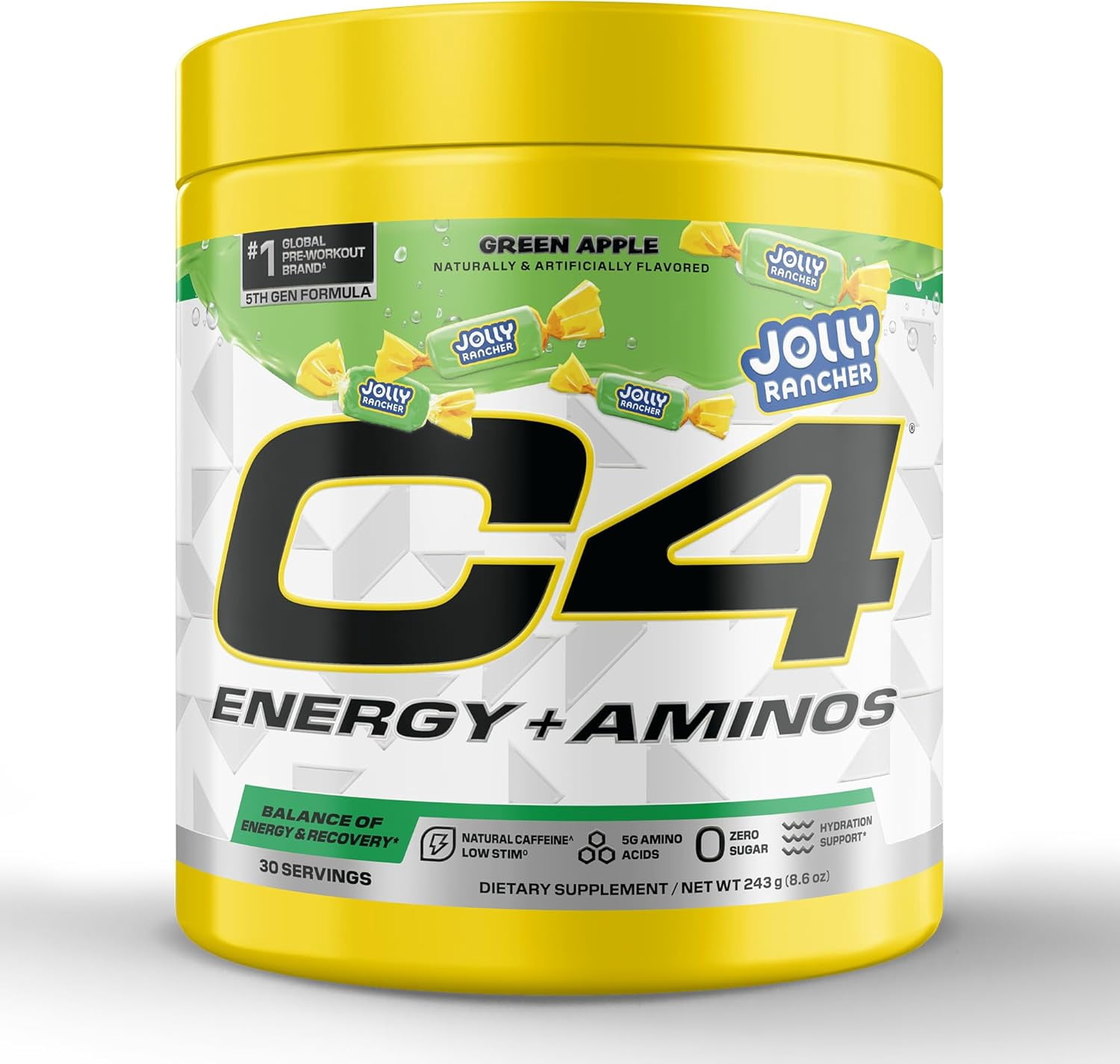 C4 Energy + Aminos Pre Workout Powder, 5g BCAAs & EAAs, Zero Sugar ...