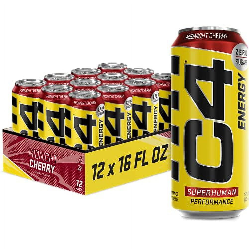 C4 Energy Carbonated Zero Sugar Energy Drink, Pre Workout Drink +