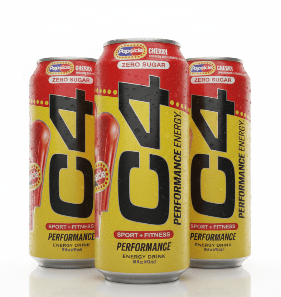 C4 Energy Drink Cherry, Carbonated Sugar Free Pre Workout Performance Drink with no Artificial Colors or Dyes, 16 Oz, Pack of 3