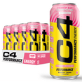 thumbnail image 1 of C4 Energy Performance Drink, Strawberry Blast, 16 oz, 12 Pack Cans, 1 of 13