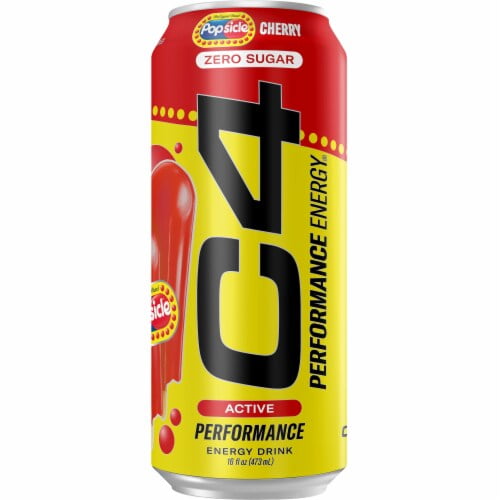 C4 Performance Cherry Popsicle Energy Drink Can 16 fl oz