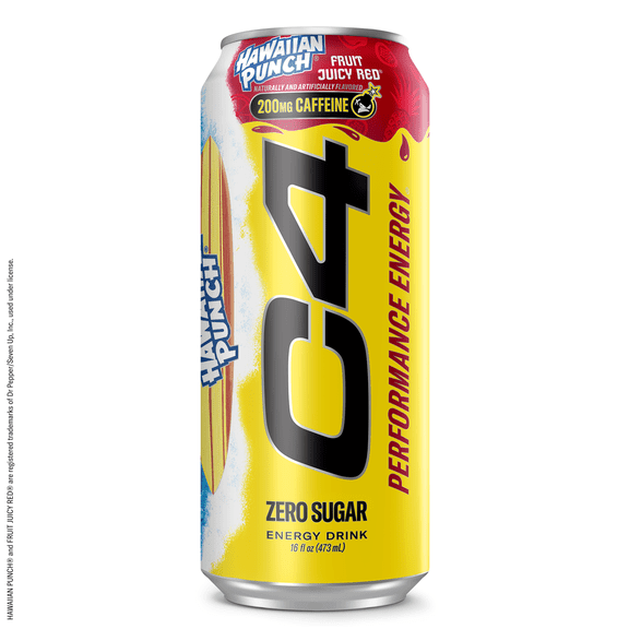 C4 Performance Energy Drink, Hawaiian Punch, 16 fl oz Single Can