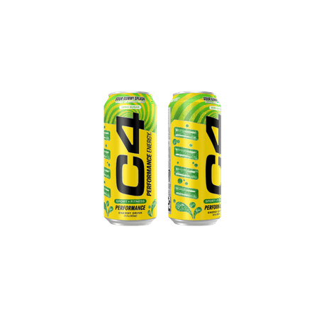 C4 Performance Energy Drink, Sour Gummy Splash, 16oz, Single Can