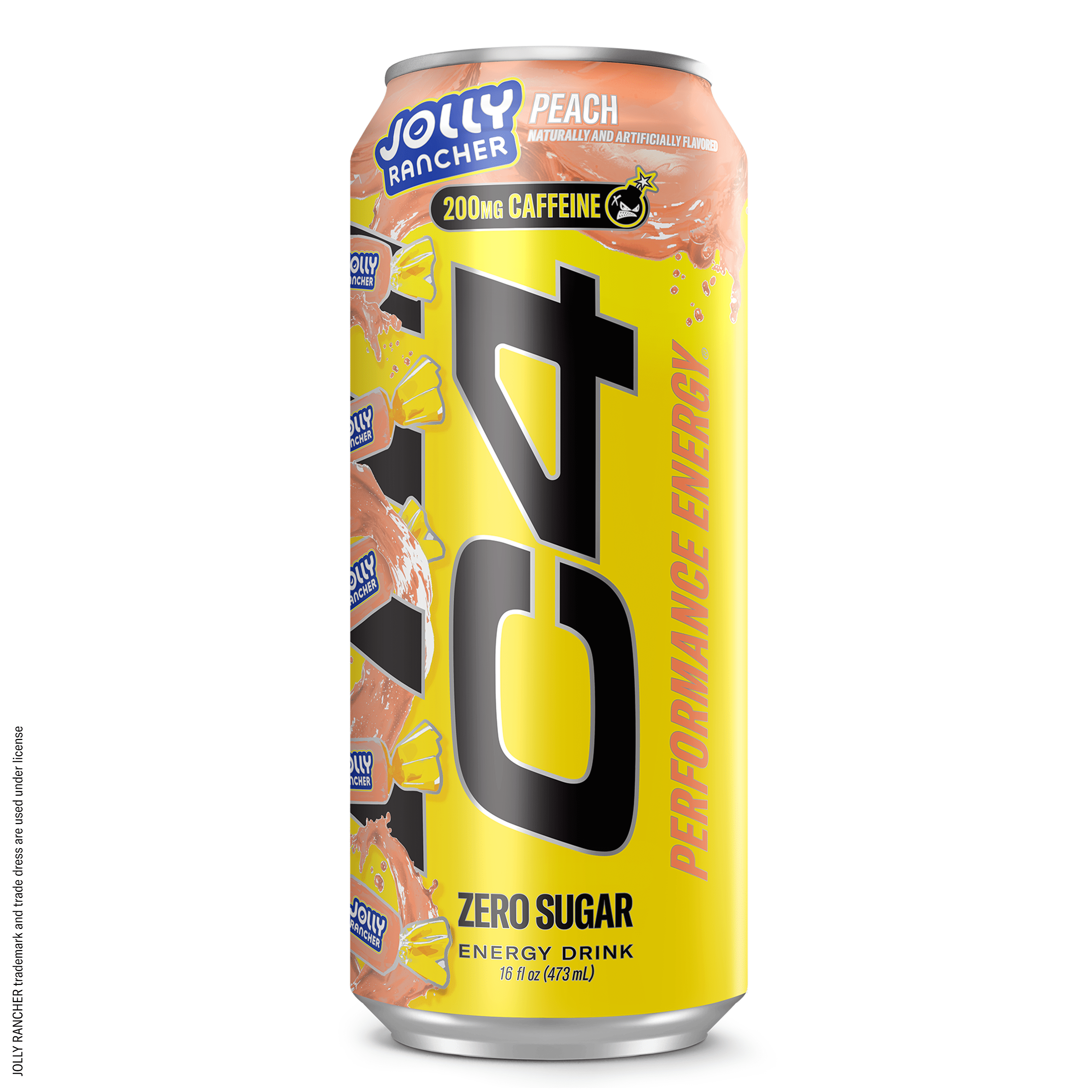C4 Performance Energy Drink, Jolly Rancher Peach, 16 fl oz Single