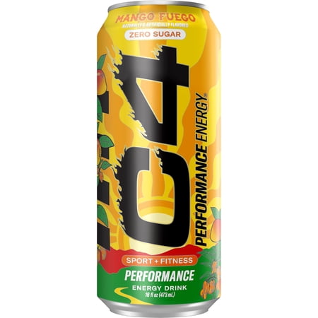 C4 Performance Energy, Mango Fuego, Zero Sugar, 16 fl oz