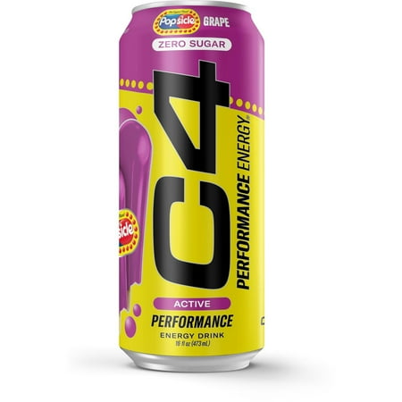 C4 Performance Grape Popsicle Energy Drink Can 16 fl oz - Pack of 2