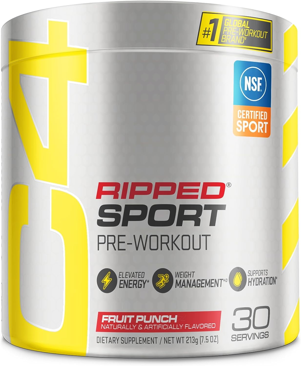 C4 Ripped Sport Pre Workout Powder Fruit Punch NSF Certified for