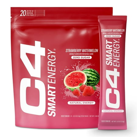 Cellucor C4 Smart Energy Powder Stick Packs - Sugar Free Performance 140 Sticks