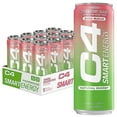 thumbnail image 1 of C4 Smart Energy Drink – Boost Focus and Energy with Zero Sugar, Natural Energy, and Nootropics - 200mg Caffeine - Cherry Berry Lime (12oz Pack of 12), 1 of 3