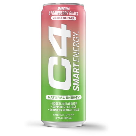 C4 Smart Energy Strawberry Guava Performance Drink - 12 fl oz Can