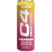 C4 Smart Energy Drink, Sparkling Tropical Passionfruit, 16oz, Single Can
