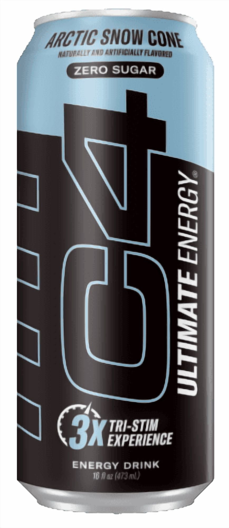 C4 Ultimate Energy Arctic Snow Cone Flavored Carbonated Energy Drink Can 16 fl oz