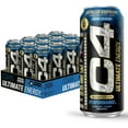thumbnail image 1 of C4 Ultimate Energy Drink, WWE Ruthless Raspberry Flavor, Zero Sugar, Carbonated, 16oz Can (12 Pack), 1 of 6