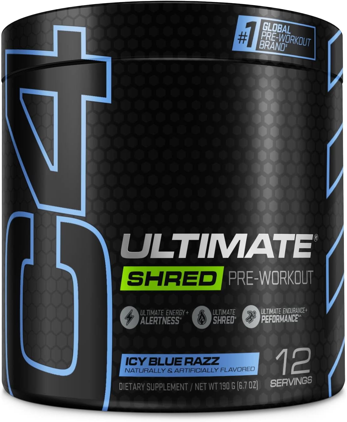 C4 Ultimate Shred Pre Workout Powder, Fat Burner for Men & Women, Metabolism Supplement with