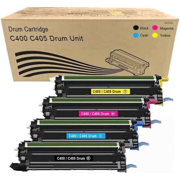 C400 C405 Drum Cartridge Compatible 108R01121 Drum Unit Replacement for Xerox Versalink C400 C405 Phaser 6600 6600DN Workcentre 6655 6605 Imaging Unit(4 Pack,Black Cyan Magenta Yellow)