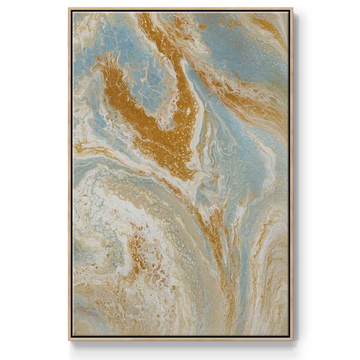 C41 Framed Premium Gallery Wrapped Canvas - Ready to Hang - 25 x 37 - Natural Wood Floating Frame