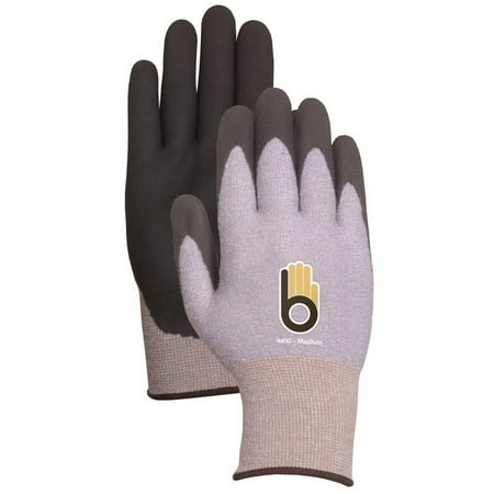 C4400S Small Gray and Black Thermal Knit Gloves With Rubber Palm