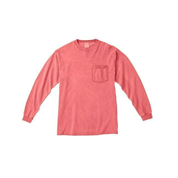 C4410 Comfort Colors RS Long-Sleeve Pocket T-Shirt Neon Red Orange S