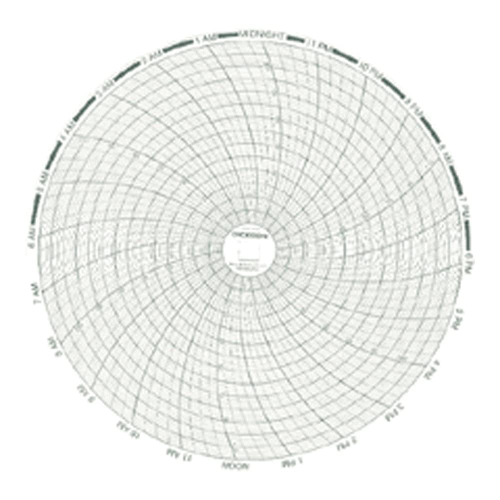 C459 Circular Chart Recorder, 7Day, 0 To 500, 8' (Pack Of 60