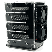 C4Labs Black Ice Bramble Cluster Case Kit fits Raspberry Pi 4B & 3B+ 4 Stack