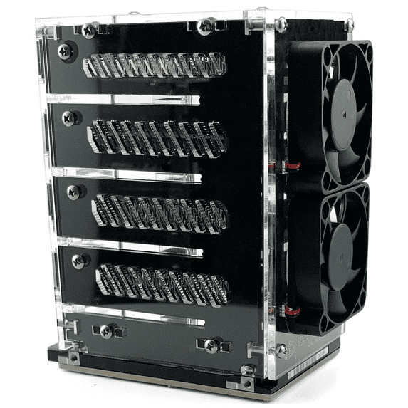 C4Labs Black Ice Bramble Cluster Case Kit fits Raspberry Pi 4B & 3B+ (4 Stack)